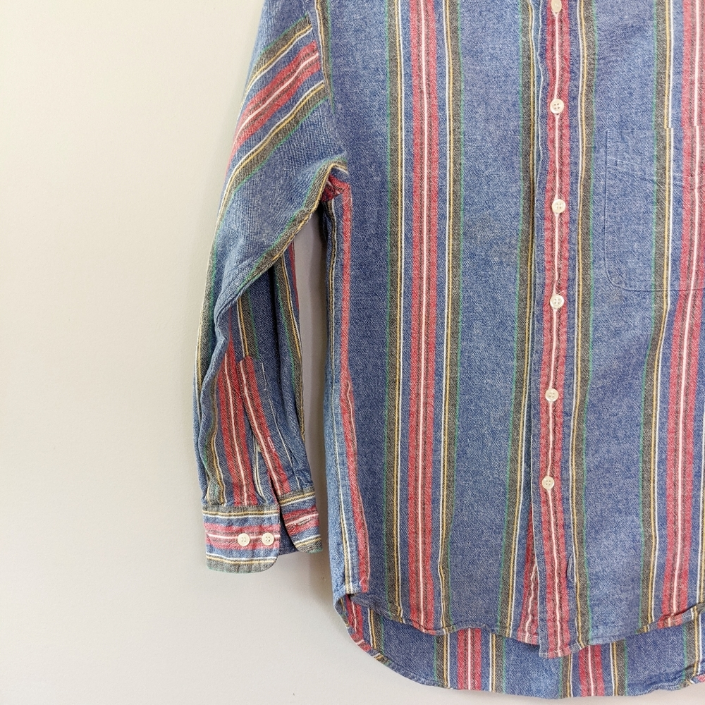 90s Vintage Gap Striped Button-Up Shirt - Picture 4 of 7